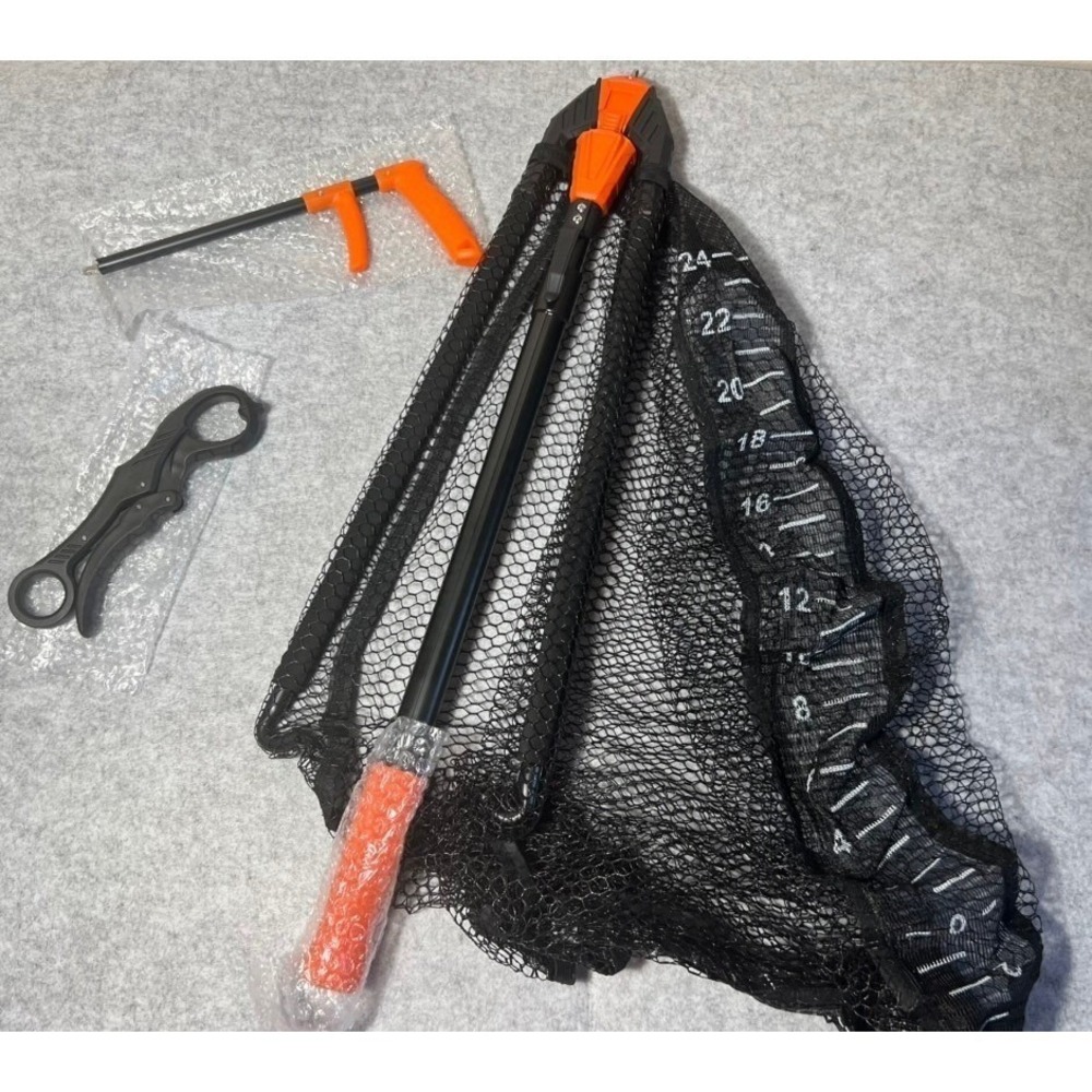 KastKing Foldable Extended Fishing Net, Fish Controller, Hook Remover, Carry Bag